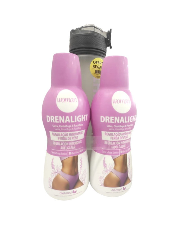 DRENALIGHT MUJER 600ML X 2 UNIDADES DIETMED BOTELLA GRATIS