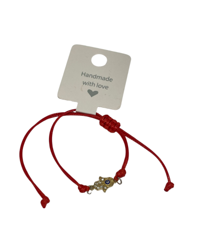 PULSERA ROJA CON COLGANTE DE MANODE HAMSA Y  OJO TURCO