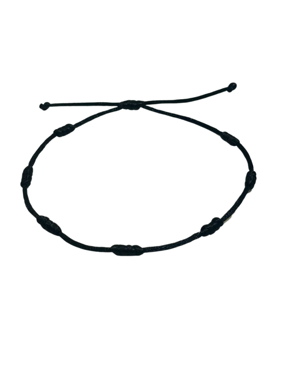 PULSERA DE 7 NUDOS - NEGRA 1 unidad