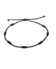 PULSERA DE 7 NUDOS - NEGRA 1 unidad