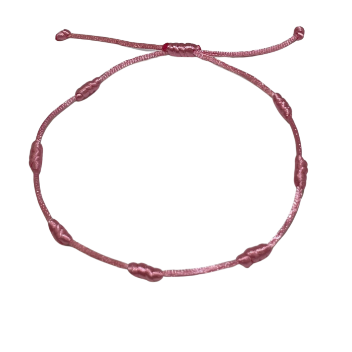 PULSERA 7 NUDOS- ROSA 1 UNIDAD