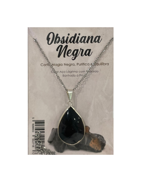 COLAR OBSIDIANA NEGRA