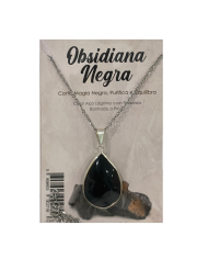 COLAR OBSIDIANA NEGRA