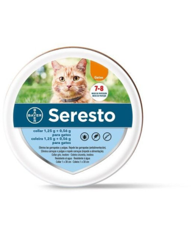 SERESTO COLEIRA GATO CONTRA PULGAS E CARRAÇAS.