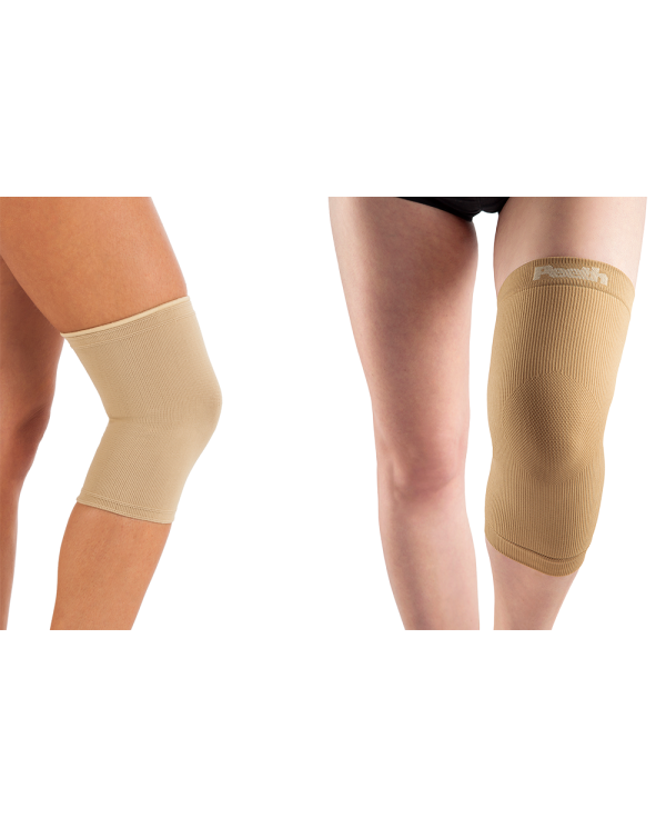 RODILLERA ELÁSTICA PEETH DE TEJIDO TÉRMICO,TALLA 4 , COLOR BEIGE