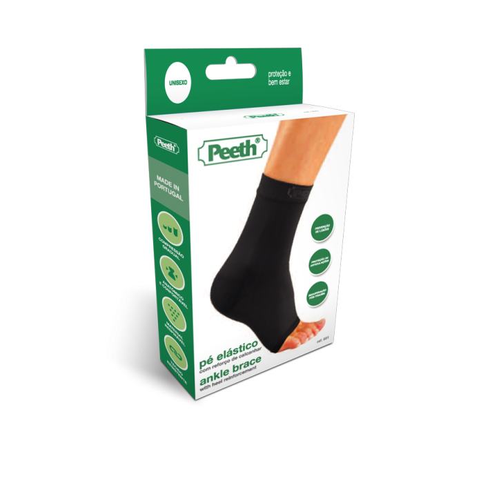 PEETH PÉ ELÁSTICO COM REFORÇO DE CALCANHAR TAM 4 PRETO