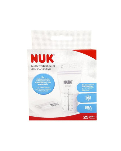 NUK SACOS CONGELAÇÃO LEITE MATERNO 25UN.