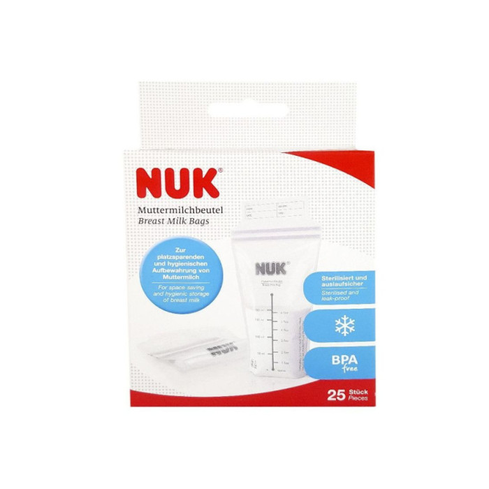 NUK SACOS CONGELAÇÃO LEITE MATERNO 25UN.
