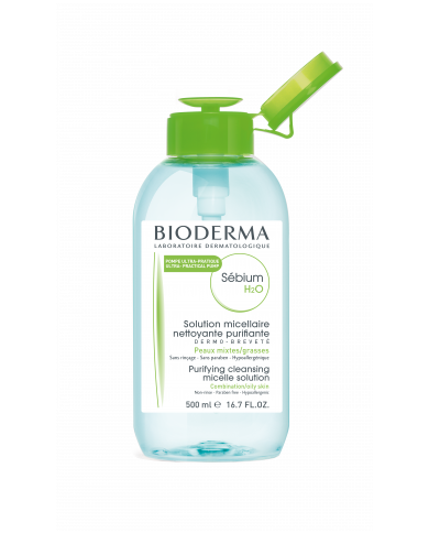 BIODERMA SÉBIUM H2O ÁGUA MICELAR 500ML PUMP REVERSE