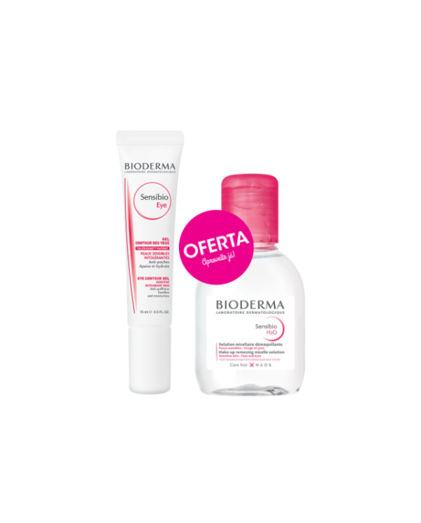 BIODERMA SENSIBIO GEL CONTORNO OLHOS 15ML + OF SENSIBIO H2O 100ML