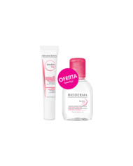BIODERMA SENSIBIO GEL CONTORNO DE OJOS 15ML + SENSIBIO H2O 100ML