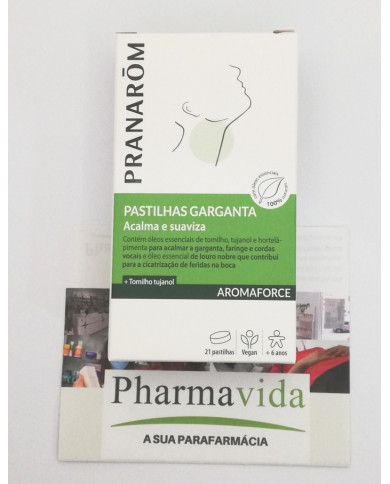 PRANAROM AROMAFORCE Pastilhas para garganta - 21 pastilhas