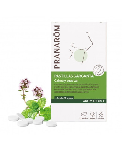 PRANAROM AROMAFORCE PASTILLAS PARA LA GARGANTA - 21 PASTILLAS