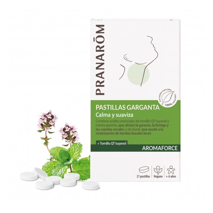 PRANAROM AROMAFORCE Pastilhas para garganta - 21 pastilhas