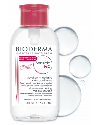 BIODERMA SENSIBIO H2O ÁGUA MICELAR PUMP 500ML