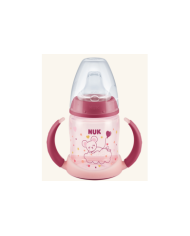 NUK Biberão de Aprendizagem First Choice, 6-18M 150ml brilha no escuro rosa
