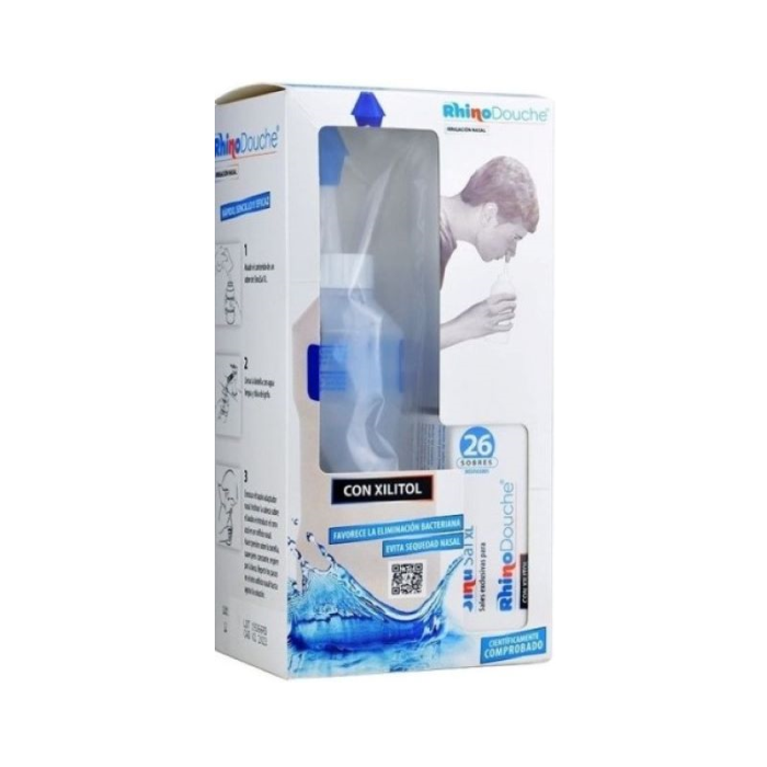 RhinoDouche Sistema de Irrigação Nasal Adulto + 26 Saquetas
