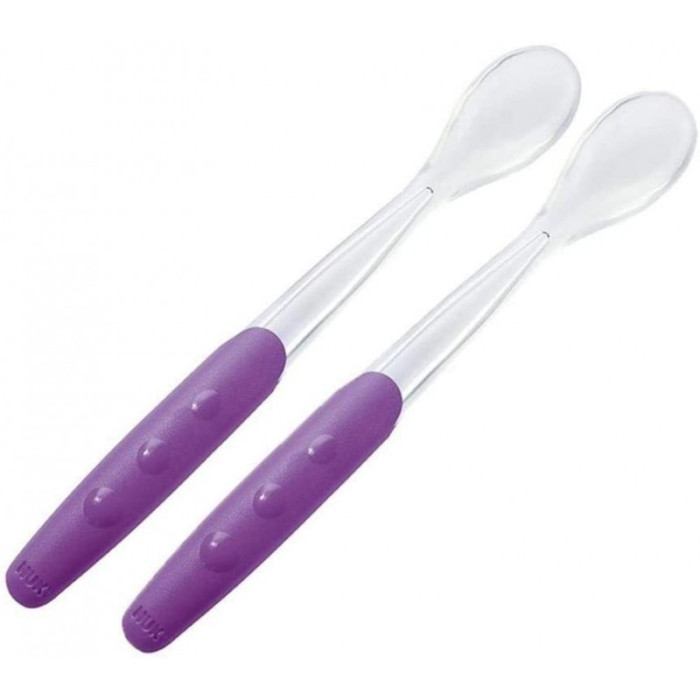 NUK COLHER SOFT FEEDING SPOON +4M ROXO 2UN
