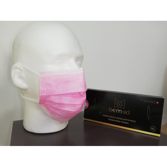 MÁSCARAS CIRÚRGICAS ROSA 10UN BEMED