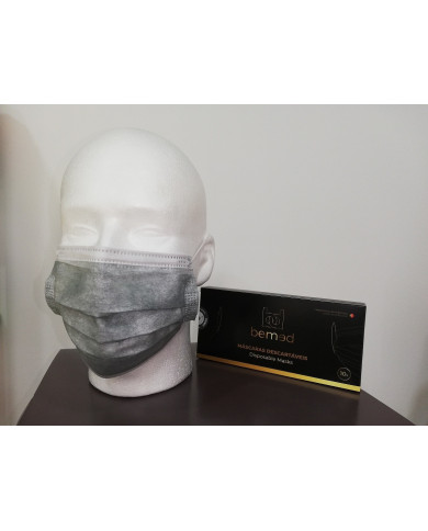 MÁSCARAS CIRÚRGICAS CINZA 10UN BEMED
