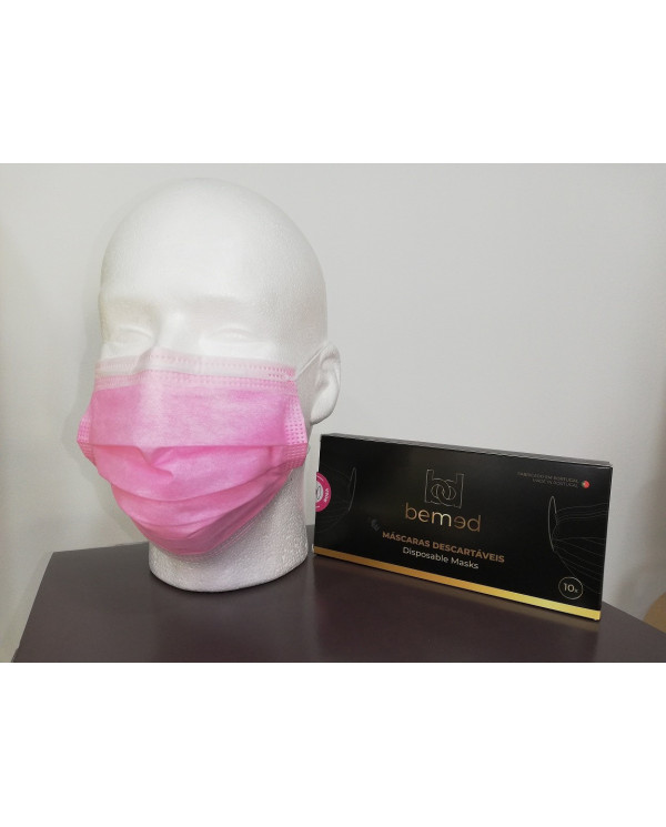 MÁSCARAS CIRÚRGICAS ROSA 10UN BEMED