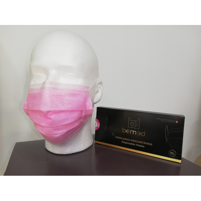MÁSCARAS CIRÚRGICAS ROSA 10UN BEMED