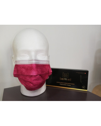 MÁSCARAS CIRÚRGICAS BORDO 10UN BEMED