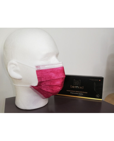 MÁSCARAS CIRÚRGICAS BORDO 10UN BEMED