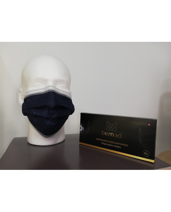 MASCARILLAS  QUIRÚRGICAS  AZULES 10 UNIDADES BEMED