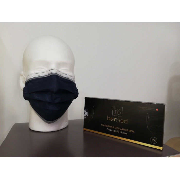 MASCARILLAS  QUIRÚRGICAS  AZULES 10 UNIDADES BEMED