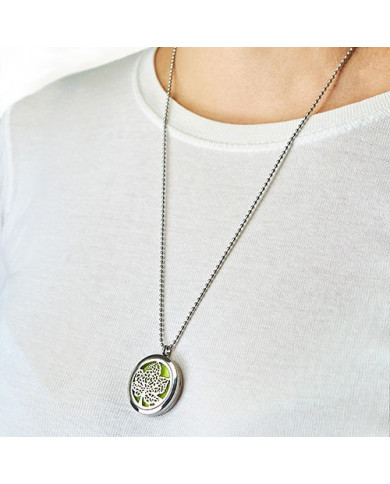 COLAR DE JOIAS DE AROMATERAPIA - Folha de 30mm