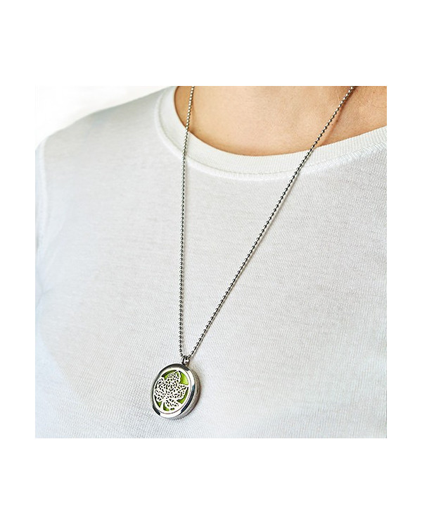 COLAR DE JOIAS DE AROMATERAPIA - Folha de 30mm