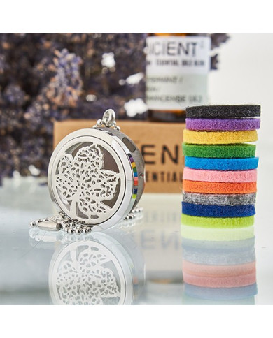 COLAR DE JOIAS DE AROMATERAPIA - Folha de 30mm