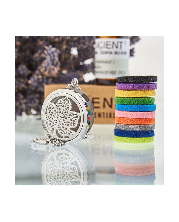 COLAR DE JOIAS DE AROMATERAPIA - Folha de 30mm