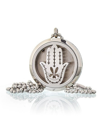 COLAR DE JOIAS DE AROMATERAPIA - Mão de Fátima 30mm