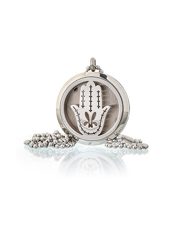 COLAR DE JOIAS DE AROMATERAPIA - Mão de Fátima 30mm