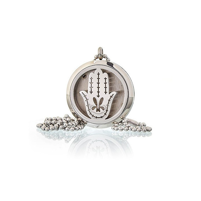 COLAR DE JOIAS DE AROMATERAPIA - Mão de Fátima 30mm