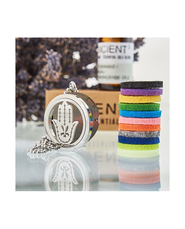 COLAR DE JOIAS DE AROMATERAPIA - Mão de Fátima 30mm
