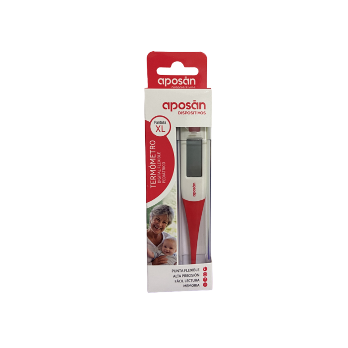 TERMÓMETRO DIGITAL FLEXIBLE PEDIÁTRICO XL APOSAN 1 UNIDADE