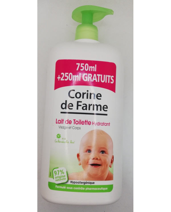 LEITE DE LIMPEZA HIDRATANTE CORINE DE FARME 750ml (+ DE 250ml OFERTA)