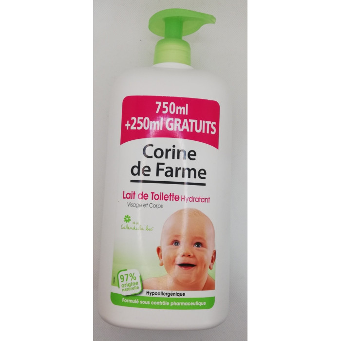 LEITE DE LIMPEZA HIDRATANTE CORINE DE FARME 750ml (+ DE 250ml OFERTA)
