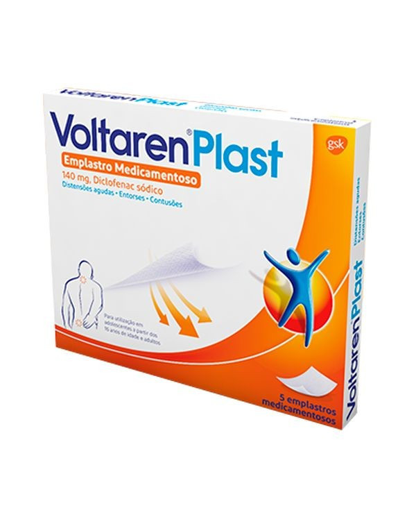 VOLTAREN PLAST 140MG, 5 EMPLASTROS MEDICAMENTOSOS