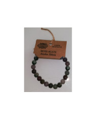Pulseira de Energia Ágata Musgo 8MM 1un