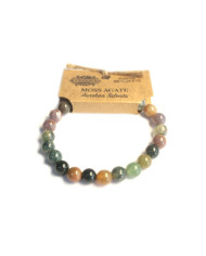 Pulseira de Energia Ágata Musgo 8MM 1un