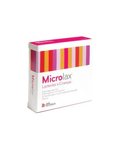 MICROLAX LACTANTES E CRIANÇAS - 6 BISNAGAS DE 3ML