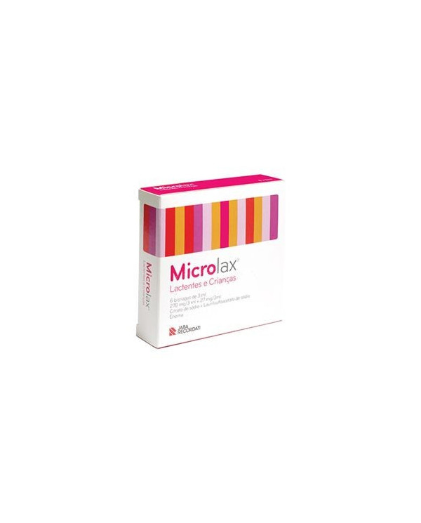 MICROLAX LACTANTES E CRIANÇAS - 6 BISNAGAS DE 3ML