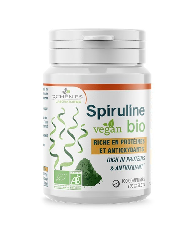 Spirulina Vegan Bio 3 Chênes 100 comprimidos
