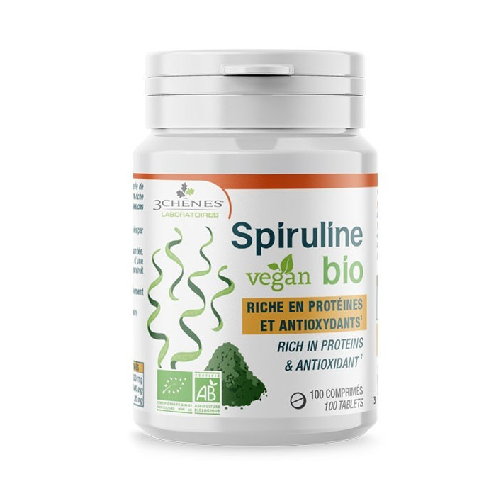 Spirulina Vegan Bio 3 Chênes 100 comprimidos