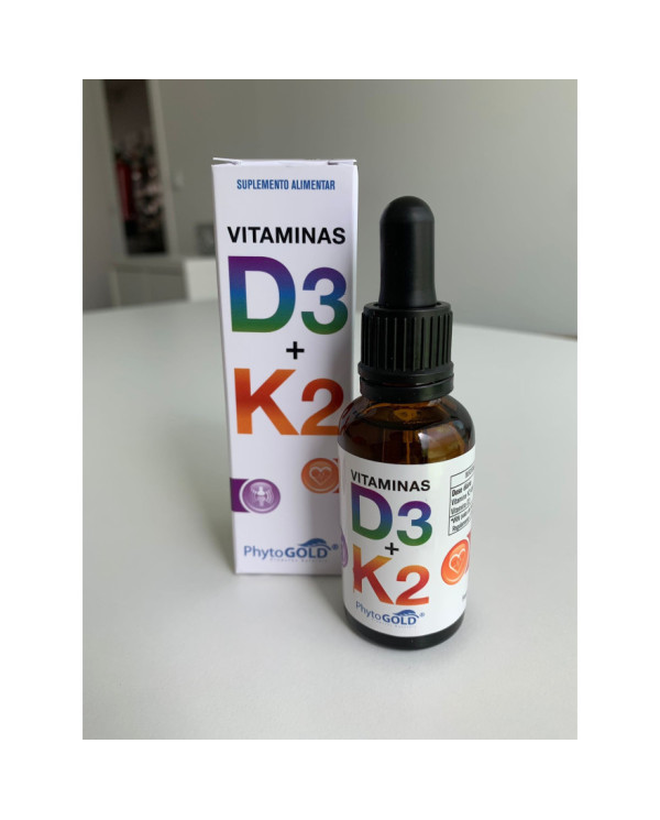 VITAMINAS D3 + K2 GOTAS FRASCO 30ML PHYTOGOLD