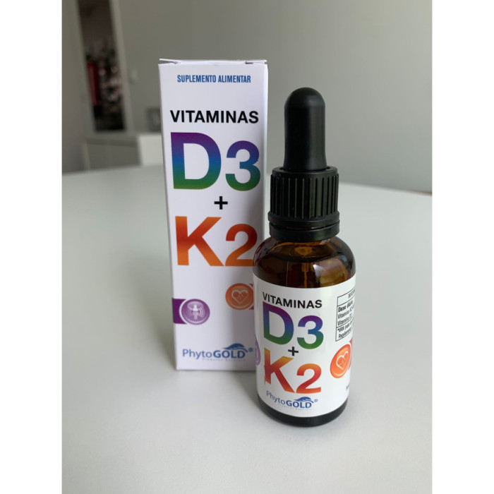 VITAMINAS D3 + K2 GOTAS FRASCO 30ML PHYTOGOLD